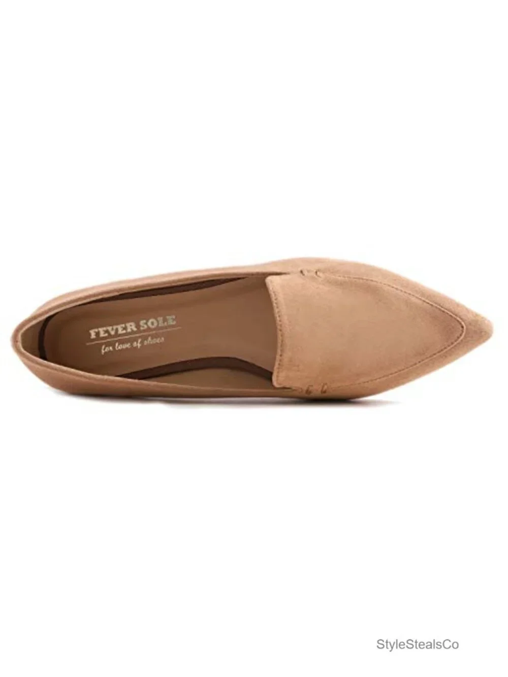 Women's Pointed Toe Faux Suede Loafer Flats Slip On Comfort Driving Office Shoes